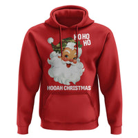 Camo Santa Christmas Hoodie Ho Ho Ho Hooah Christmas - Wonder Print Shop