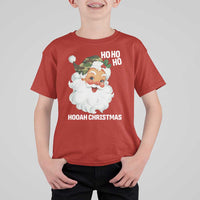 Camo Santa Christmas T Shirt For Kid Ho Ho Ho Hooah Christmas - Wonder Print Shop