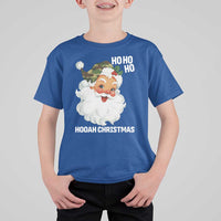 Camo Santa Christmas T Shirt For Kid Ho Ho Ho Hooah Christmas - Wonder Print Shop