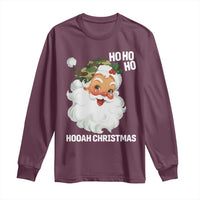 Camo Santa Christmas Long Sleeve Shirt Ho Ho Ho Hooah Christmas - Wonder Print Shop