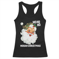 Camo Santa Christmas Racerback Tank Top Ho Ho Ho Hooah Christmas - Wonder Print Shop