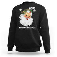 Camo Santa Christmas Sweatshirt Ho Ho Ho Hooah Christmas - Wonder Print Shop