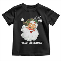 Camo Santa Christmas Toddler T Shirt Ho Ho Ho Hooah Christmas - Wonder Print Shop