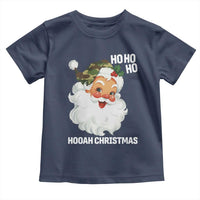 Camo Santa Christmas Toddler T Shirt Ho Ho Ho Hooah Christmas - Wonder Print Shop