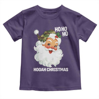 Camo Santa Christmas Toddler T Shirt Ho Ho Ho Hooah Christmas - Wonder Print Shop