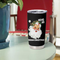Camo Santa Christmas Tumbler Cup Ho Ho Ho Hooah Christmas - Wonder Print Shop
