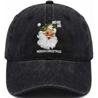 Camo Santa Christmas Washed Cotton Baseball Cap Ho Ho Ho Hooah Christmas