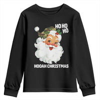 Camo Santa Christmas Youth Sweatshirt Ho Ho Ho Hooah Christmas - Wonder Print Shop