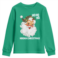 Camo Santa Christmas Youth Sweatshirt Ho Ho Ho Hooah Christmas - Wonder Print Shop