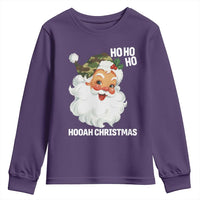 Camo Santa Christmas Youth Sweatshirt Ho Ho Ho Hooah Christmas - Wonder Print Shop