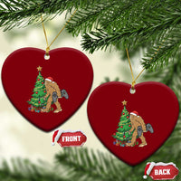Bigfoot Gamer Christmas Ceramic Ornament Funny Sasquatch Gaming Xmas - Wonder Print Shop