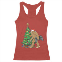 Bigfoot Gamer Christmas Racerback Tank Top Funny Sasquatch Gaming Xmas - Wonder Print Shop