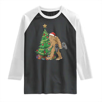Bigfoot Gamer Christmas Raglan Shirt Funny Sasquatch Gaming Xmas - Wonder Print Shop