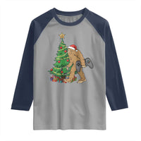 Bigfoot Gamer Christmas Raglan Shirt Funny Sasquatch Gaming Xmas - Wonder Print Shop