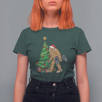Bigfoot Gamer Christmas T Shirt For Women Funny Sasquatch Gaming Xmas - Wonder Print Shop