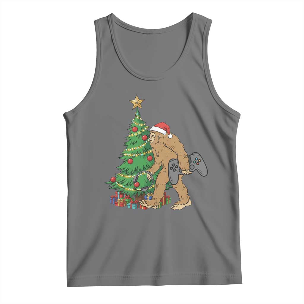 Bigfoot Gamer Christmas Tank Top Funny Sasquatch Gaming Xmas - Wonder Print Shop