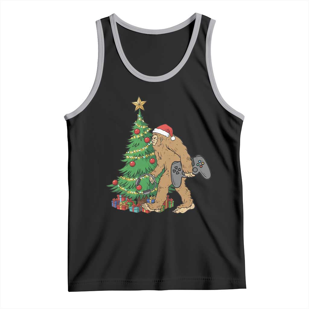 Bigfoot Gamer Christmas Tank Top Funny Sasquatch Gaming Xmas - Wonder Print Shop
