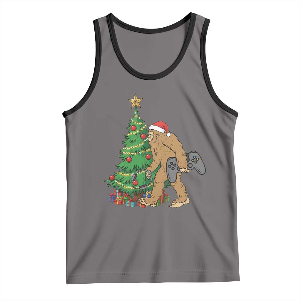 Bigfoot Gamer Christmas Tank Top Funny Sasquatch Gaming Xmas - Wonder Print Shop