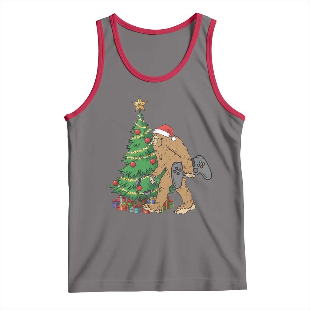 Bigfoot Gamer Christmas Tank Top Funny Sasquatch Gaming Xmas - Wonder Print Shop