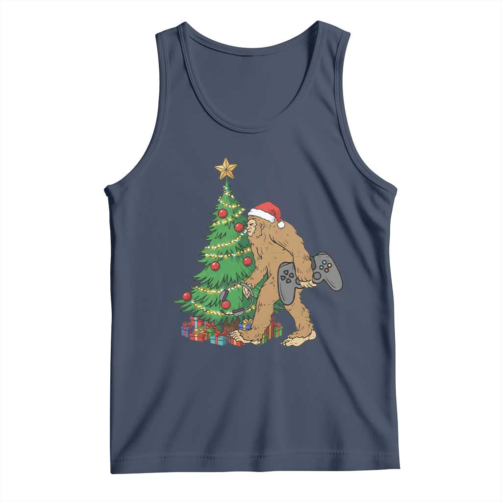 Bigfoot Gamer Christmas Tank Top Funny Sasquatch Gaming Xmas - Wonder Print Shop