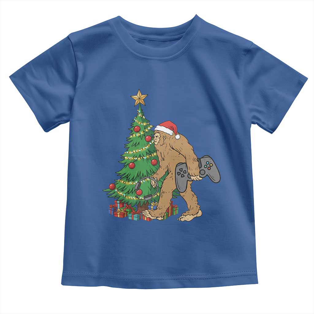 Bigfoot Gamer Christmas Toddler T Shirt Funny Sasquatch Gaming Xmas - Wonder Print Shop