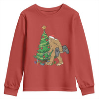 Bigfoot Gamer Christmas Youth Sweatshirt Funny Sasquatch Gaming Xmas - Wonder Print Shop