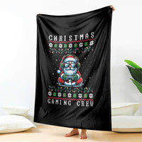 Santa Claus Gamer Throw Blanket Christmas Gmaing Crew - Wonder Print Shop