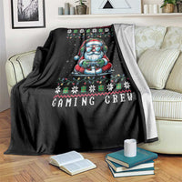 Santa Claus Gamer Throw Blanket Christmas Gmaing Crew - Wonder Print Shop