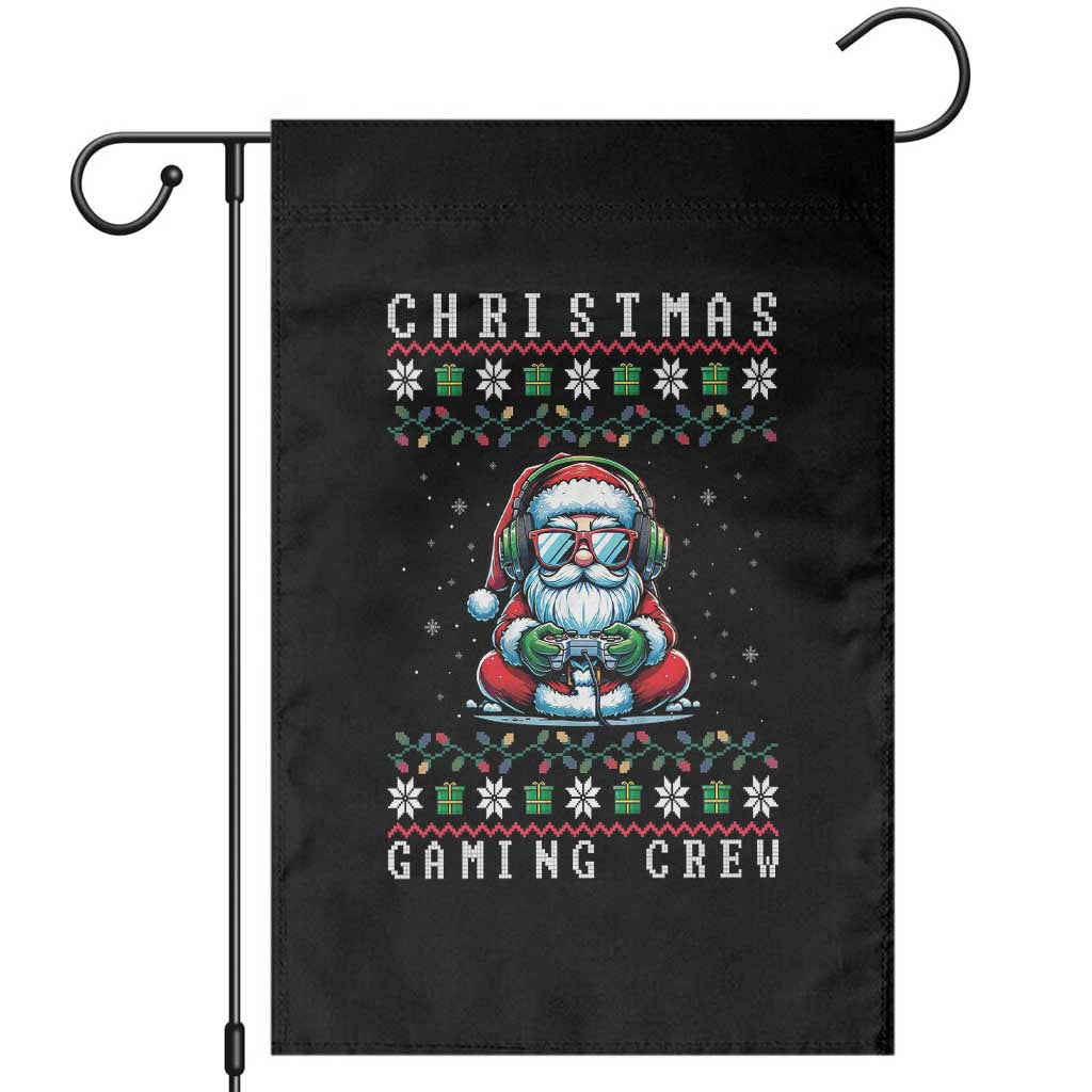 Santa Claus Gamer Garden Flag Christmas Gmaing Crew - Wonder Print Shop