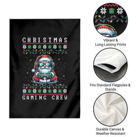 Santa Claus Gamer Garden Flag Christmas Gmaing Crew - Wonder Print Shop