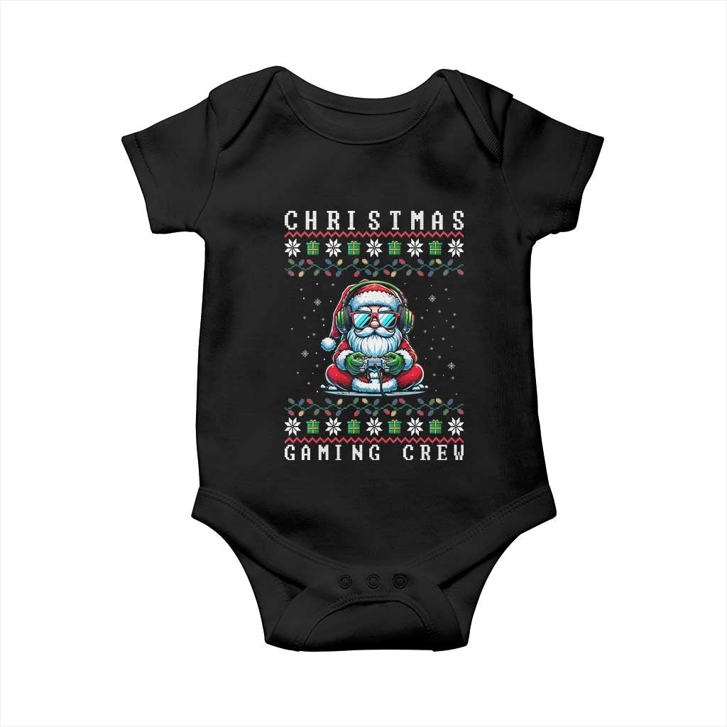Santa Claus Gamer Baby Onesie Christmas Gmaing Crew - Wonder Print Shop