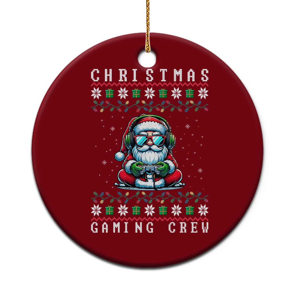 Santa Claus Gamer Ceramic Ornament Christmas Gmaing Crew - Wonder Print Shop