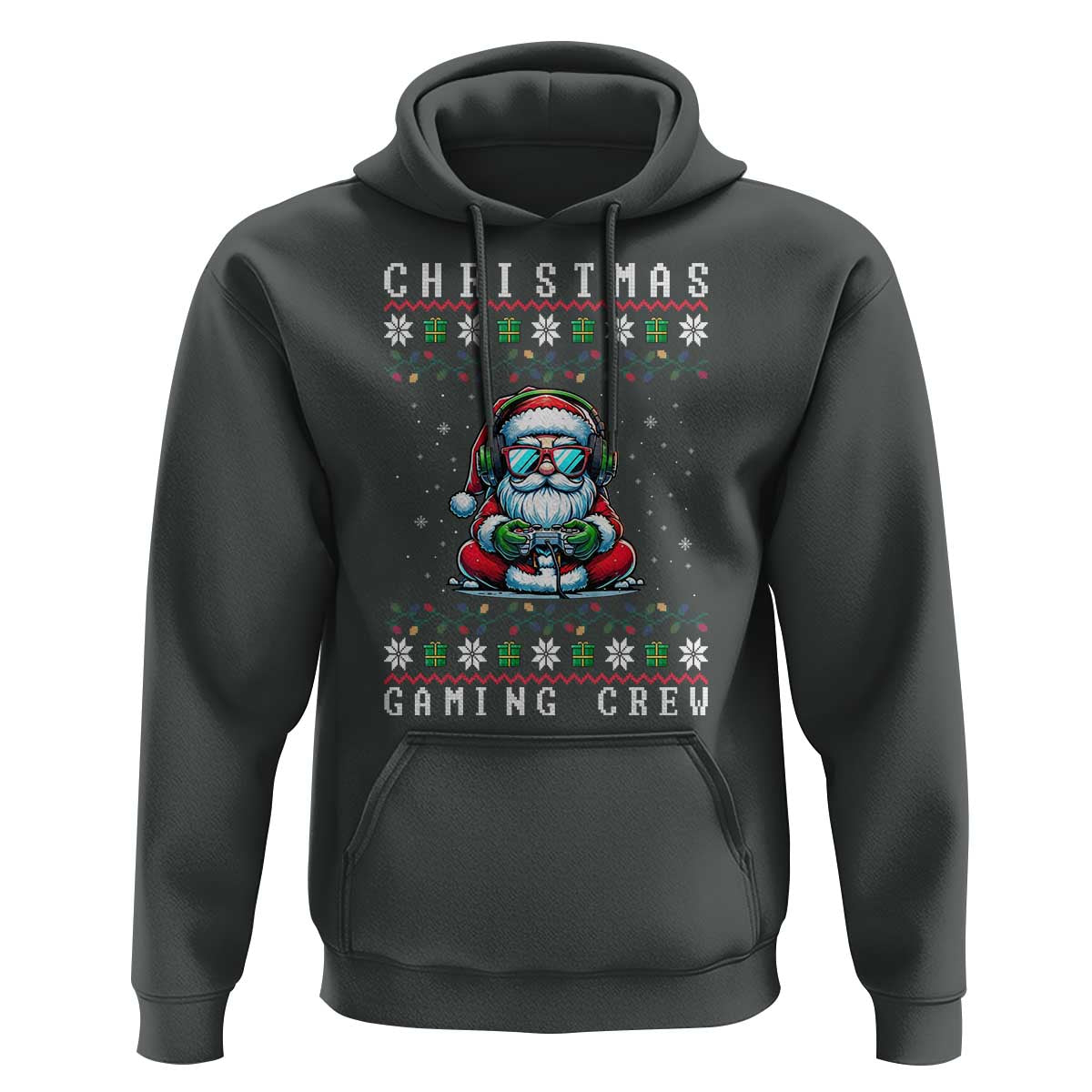 Santa Claus Gamer Hoodie Christmas Gmaing Crew - Wonder Print Shop