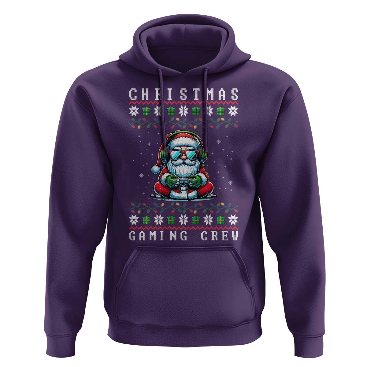 Santa Claus Gamer Hoodie Christmas Gmaing Crew - Wonder Print Shop