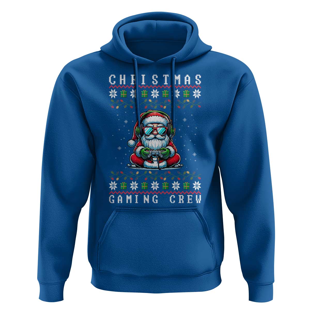 Santa Claus Gamer Hoodie Christmas Gmaing Crew - Wonder Print Shop