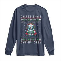 Santa Claus Gamer Long Sleeve Shirt Christmas Gmaing Crew - Wonder Print Shop