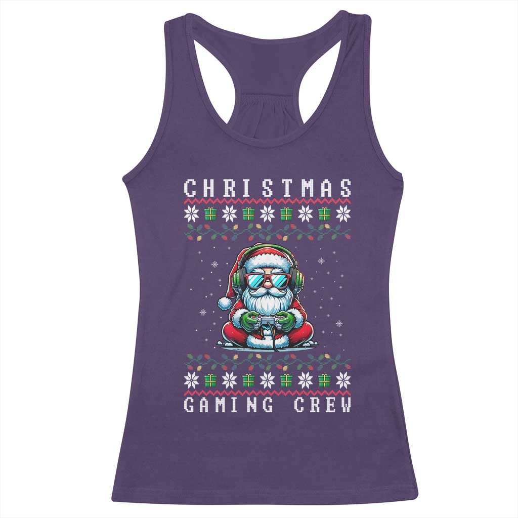 Santa Claus Gamer Racerback Tank Top Christmas Gmaing Crew - Wonder Print Shop