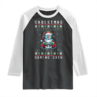 Santa Claus Gamer Raglan Shirt Christmas Gmaing Crew - Wonder Print Shop