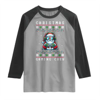 Santa Claus Gamer Raglan Shirt Christmas Gmaing Crew - Wonder Print Shop