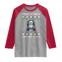 Santa Claus Gamer Raglan Shirt Christmas Gmaing Crew - Wonder Print Shop