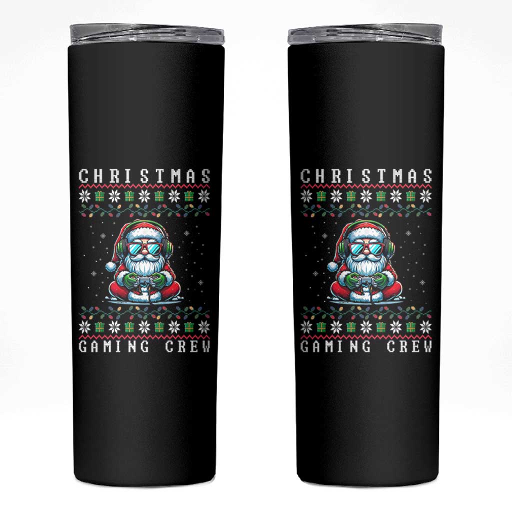 Santa Claus Gamer Skinny Tumbler Christmas Gmaing Crew - Wonder Print Shop