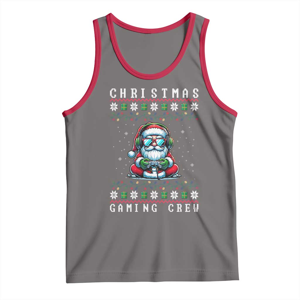 Santa Claus Gamer Tank Top Christmas Gmaing Crew - Wonder Print Shop