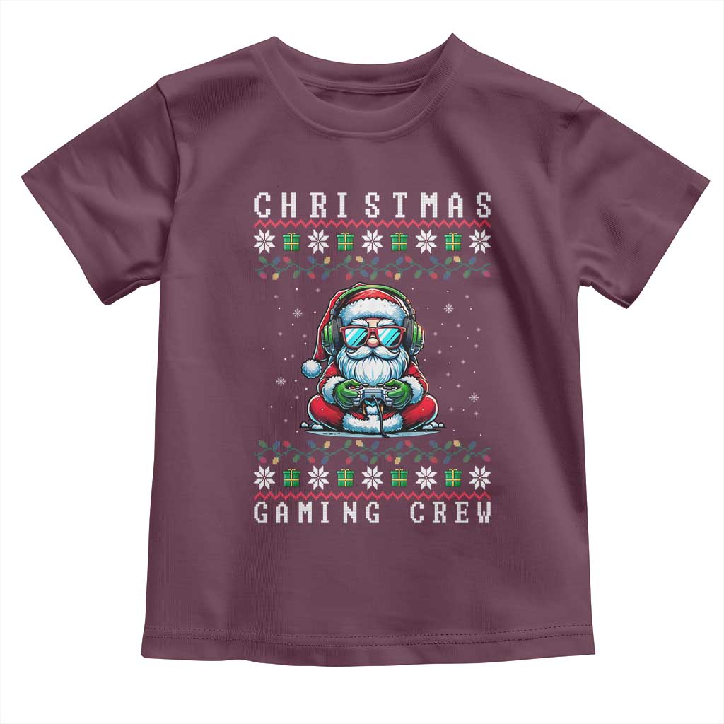 Santa Claus Gamer Toddler T Shirt Christmas Gmaing Crew - Wonder Print Shop