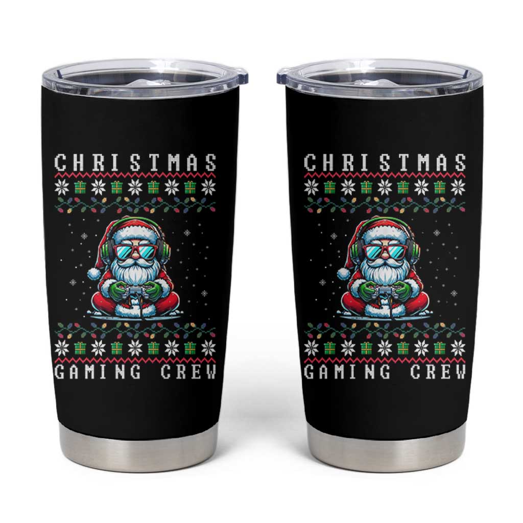Santa Claus Gamer Tumbler Cup Christmas Gmaing Crew - Wonder Print Shop