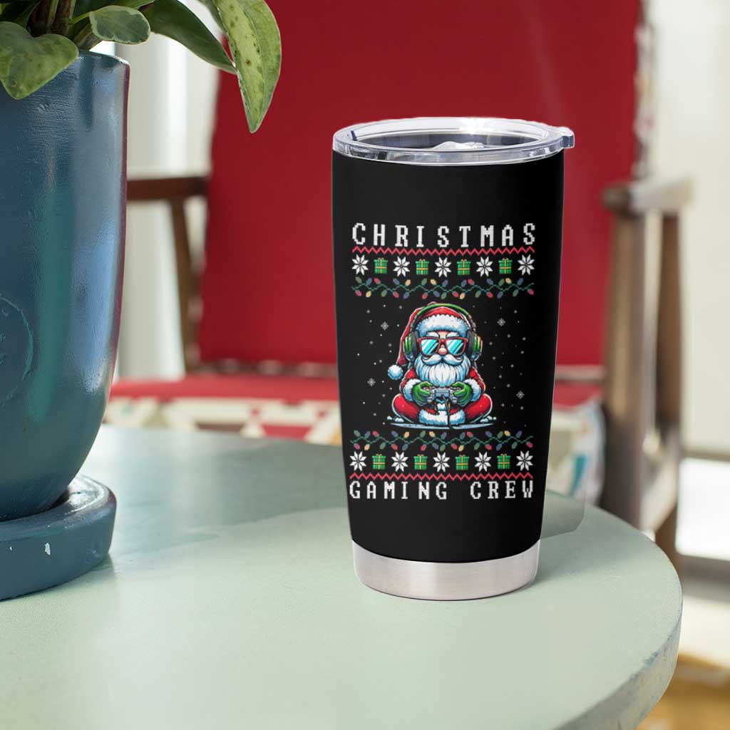 Santa Claus Gamer Tumbler Cup Christmas Gmaing Crew - Wonder Print Shop