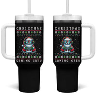Santa Claus Gamer Tumbler With Handle Christmas Gmaing Crew - Wonder Print Shop