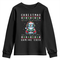 Santa Claus Gamer Youth Sweatshirt Christmas Gmaing Crew - Wonder Print Shop