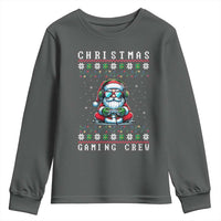 Santa Claus Gamer Youth Sweatshirt Christmas Gmaing Crew - Wonder Print Shop