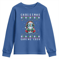 Santa Claus Gamer Youth Sweatshirt Christmas Gmaing Crew - Wonder Print Shop