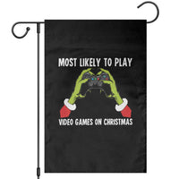 Funny Elf Hand Christmas Garden Flag Most Likely To Play Video Games On Christmas - Wonder Print Shop